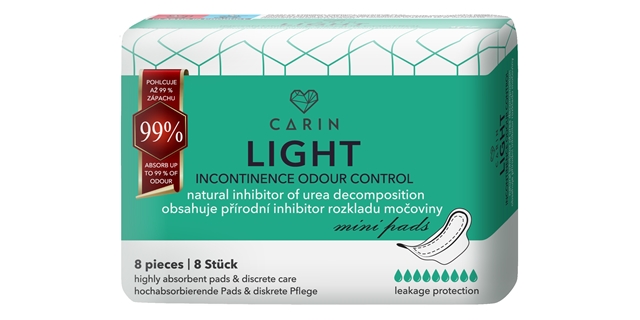 Carin Odour Control Light INKONTINENCE 8ks                                                                                                                                                                                                                